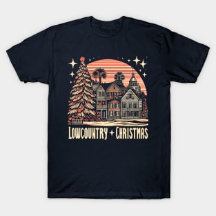 Lowcountry Christmas Starry Charleston Xmas T-Shirt